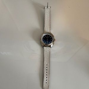 White Leather Michele Watch